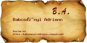 Babcsányi Adrienn névjegykártya