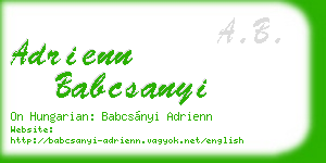 adrienn babcsanyi business card